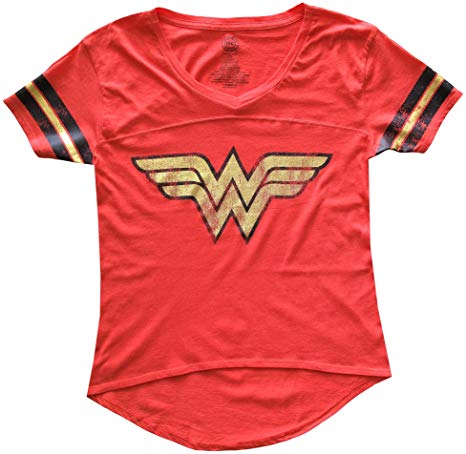 Bioworld Wonder Woman Juniors Foil Logo Tee Shirt