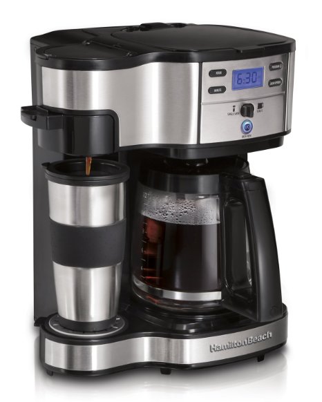 Hamilton Beach Single Serve Coffee Brewer and Full Pot Coffee Maker 2-Way 49980A