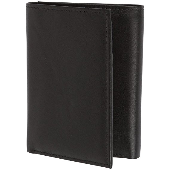 Access Denied Mens RFID Blocking Leather Slim Trifold Wallet-Black