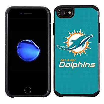 Prime Brands Group Cell Phone Case for Apple iPhone 8/ iPhone 7/ iPhone 6S/ iPhone 6 - NFL Licensed Miami Dolphins Textured Solid Color