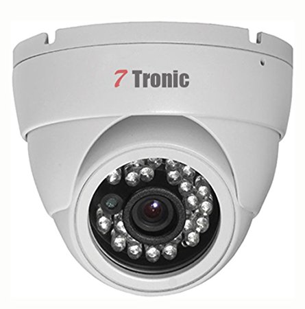 7 Tronic CCTV Security Camera Surveillance Dome 800TVL 24IR LED Fixed Lens 3.6mm Vandal Proof