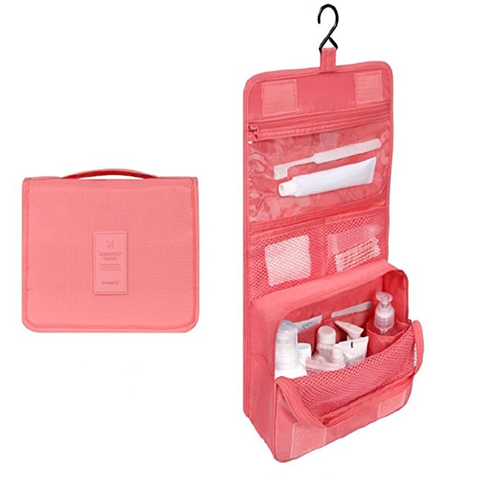 WNOSH Hanging Toiletry Cosmetic Bag Travel Bathroom Organizer Makeup Kit Case