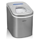 Ivation Portable Ice Maker wEasy-Touch Buttons for Digital Operation - 2 Selectable Cube Sizes - Yield Up To 265 Pounds of Ice Daily