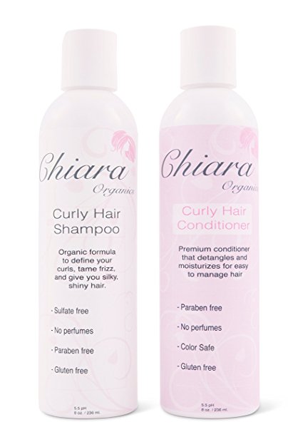 Curly Hair Shampoo and Conditioner Set - Sulfate Free Products to Define Curls and Tame Frizz