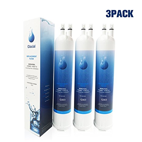 Glacial Pure Refrigerator Water Filter Replacement for 4396841, 4396710, Filter 3, EDR3RXD1, Kenmore 46-9030