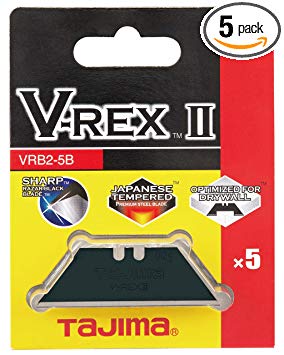 Tajima VRB2-5B V-REX II Premium Tempered Steel Utility Knife Blades, 5-Pack