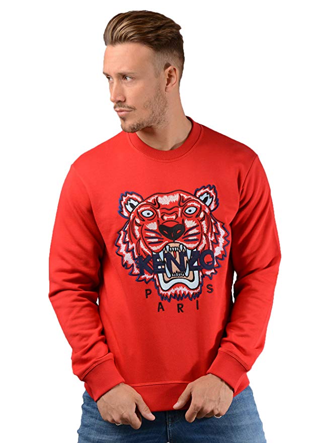 Kenzo Mens F865SW001 Tiger Sweatshirt in Red