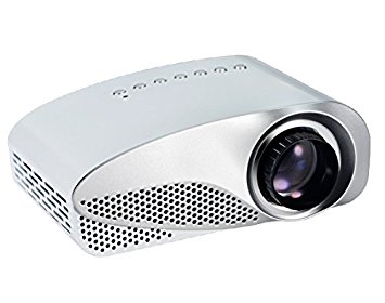 DAEON® Micro 480*320 HDMI VGA Home Theater Projector - Photo Sharing, Movies, Presentations - 80 Inch Image, 300 Lumens, 20000 Hour LED Life (White)