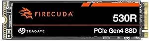 Seagate FireCuda 530R SSD 2TB Internal Solid State Drive - M.2 PCIe Gen4 ×4 NVMe 1.4, speeds up to 7400MB/s, 2400TBW, 1.8M MTBF with Rescue Services (ZP2000GM3A063)