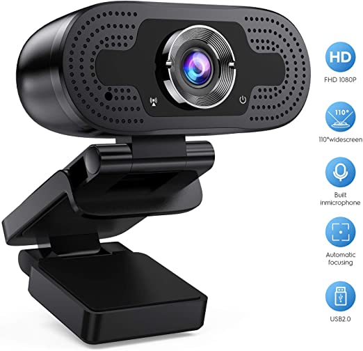 Webcam with Microphone,HD1080p USB Webcam Laptop USB Computer Camera for Streaming Gaming Conferencing Compatible with OBS Xbox Skype Facebook OBS Twitch YouTube Xsplit Mac OS Windows 10/8/7
