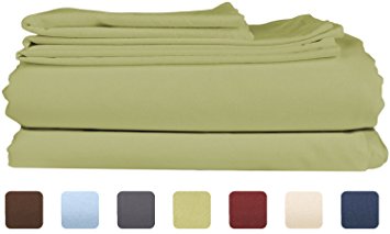 Full Size Sheet Set - 4 Piece Set - Hotel Luxury Bed Sheets - Extra Soft - Deep Pockets - Easy Fit - Breathable & Cooling - Wrinkle Free - Comfy – Sage Green Bed Sheets - Fulls Sheets – 4 PC