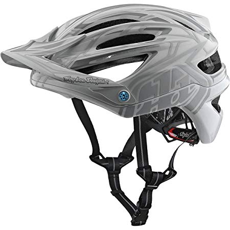 2018 Troy Lee Designs A2 MIPS Pinstripe 2 Bicycle Helmet-White-XL/2XL