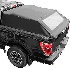 JOYTUTUS Truck Bed Soft Topper Compatible with Ford F150 2015-2024 with 5.5' Bed, Foldable Camper Shell Truck Top