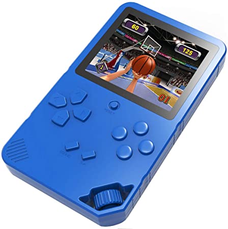 Douddy Handheld Game Console for Kids with Built in 220 Video Games Player Toy 3.0 Inches Display Rechargeable Birthday Christmas Party Gift (Blue)