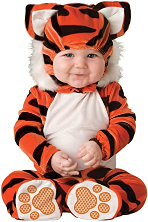 Lil Characters Unisex-baby Newborn Tiger Costume, Orange/Black/White, 6-12 months