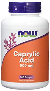 Now Foods Caprylic Acid Softgels, 600 mg, Pack of 100