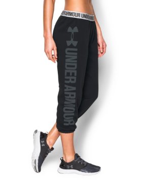 Under Armour Womens UA Favorite Fleece Word Mark Capris