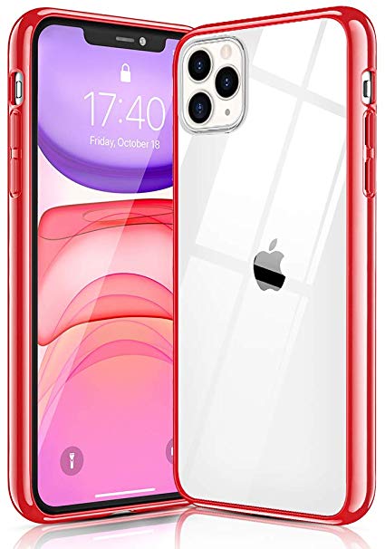OULUOQI Compatible with iPhone 11 Pro Max Case 2019, Shockproof Clear Case with Hard PC Shield Soft TPU Bumper Cover Case for iPhone 11 Pro Max 6.5 inch
