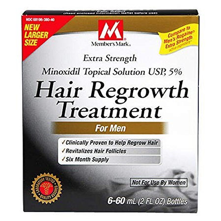 Minoxidil-5% Extra Strength Hair Regrowth for Men, 6 Month Supply