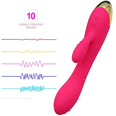 Waterproof Vibrator, Multi-Speeds 10 Pattern Modes Silicone Wireless Vibrator for Body Relaxation Massage
