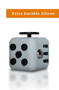 Fidget Cube Fidget Dice Toy - Relieves Stress, Anxiety Helps to Focus - For adults and children - Extra Durable Silicon Non-Plastic Twiddle Cube