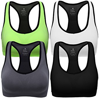 Mirity Women Racerback Sports Bras - High Impact Workout Gym Activewear Bra