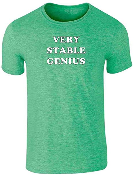 Very Stable Genius Funny Quote Graphic Tee T-Shirt for Men