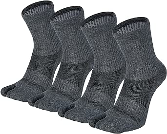 Men's Tabi Socks Flip Flop Split Toe Big Toe Cotton Athletic 4 Pack 6 Pack