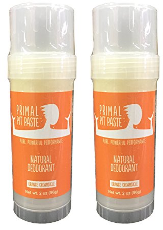 Primal Pit Paste Natural Deodorant Orange Creamsicle Pack of 2