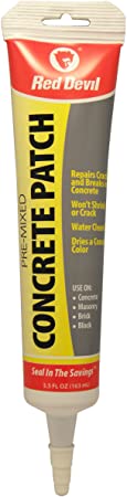 Red Devil 0645 Pre-Mixed Concrete Patch Squeeze Tube, 5.5 oz, Gray