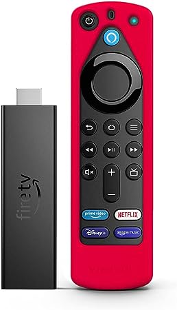 Fire TV Stick 4K Max   Funda para el mando (Rojo)