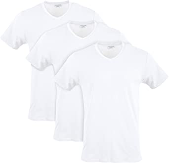 Gildan Men's Cotton Stretch V-Neck T-Shirts, 3-Pack