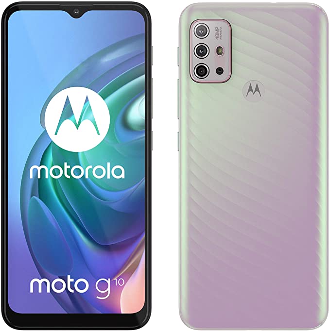 Moto G10 (6.5" Max Vision HD , Qualcomm Snapdragon, 48MP quad camera system, 5000 mAH battery, Dual SIM, 4/64GB, Android 11), Sakura Pearl