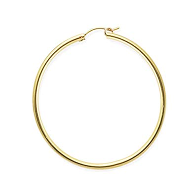 Designs by Nathan, 14K Yellow Gold Filled Seamless Classic Notch Hoop Tube Earrings, Many Sizes