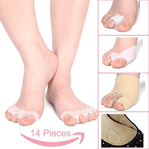 Toe Separators,Bunion Corrector,Toe Stretchers,Bunion Relief Protector & Pads - Toe Spacers & Spreaders Treat Pain in Hallux Valgus, Tailors Bunion, Big Toe Joint, Hammer Toe