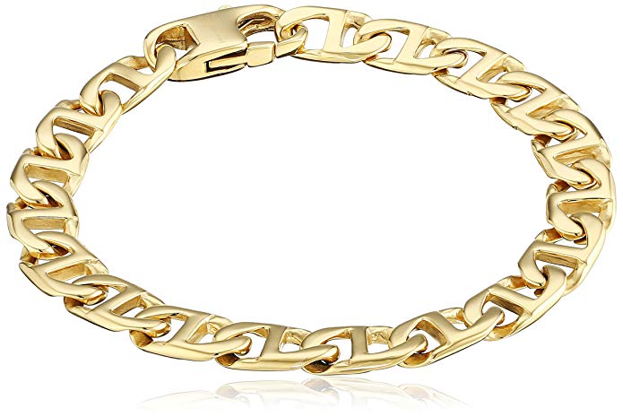 Men's Gold-Tone Stainless Steel Mariner Chain Bracelet, 9"