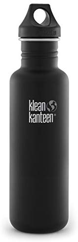 Klean Kanteen 27 oz Stainless Steel Water Bottle (Loop Cap 3.0 in Black) - Shale Black