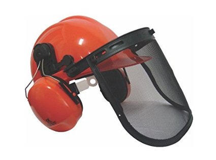 Chainsaw Safety Helmet/Hard Hat With Larger Metal Mesh Visor