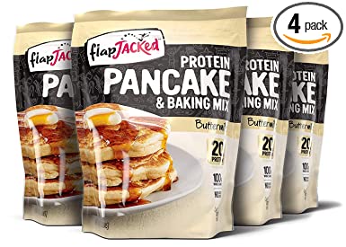 FlapJacked Protein Pancake & Baking Mix, Buttermilk, 24oz, 4 Pack