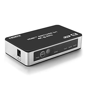 TNP 3 Port HDMI Switch 4K with Remote Control - Selector Box Supports 4K 60Hz, HDR, HDCP 2.2, Ultra HD UHD 4Kx2K @ 60Hz/30Hz, 1080P, 3D, High-Speed HDMI Video Audio, Manual Automatic Switching Hub