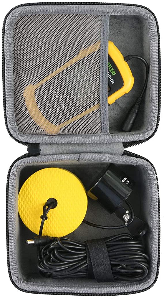 co2crea Hard Travel Case for Lucky/Venterior VT-FF001 Handheld Fish Finder Portable Fishing Kayak Fishfinder Fish Depth Finder Fishing Gear Sonar Transducer