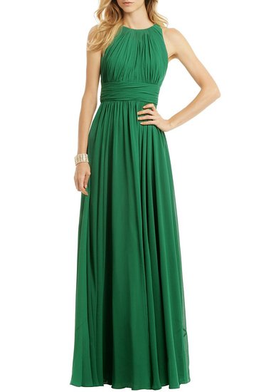 Ssyiz Women's Elegant Strapless Pleated Chiffon Floor Length Evening Dress