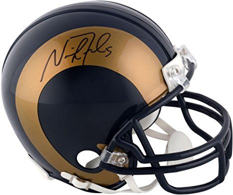 Nick Foles Los Angeles Rams Autographed Riddell Mini Helmet - Fanatics Authentic Certified - Autographed NFL Mini Helmets