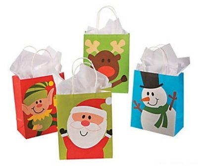 24pc Paper Christmas Gift Bags