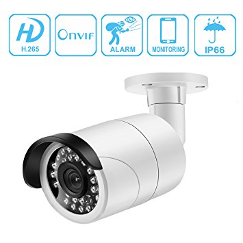 Unitech 4MP Low Lux Mini IR Bullet IP Camera HD 1080P POE IR Night Vision ONVIF IP Outdoor Security Camera with Motion Detection Alerts and Remote Viewing(3.6mm)