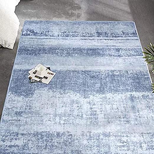 Vangao Area Rug 4'x 6'7 Vintage Blue Carpet Indoor Mat Modern Rug Floorcover for Kitchen Living Room