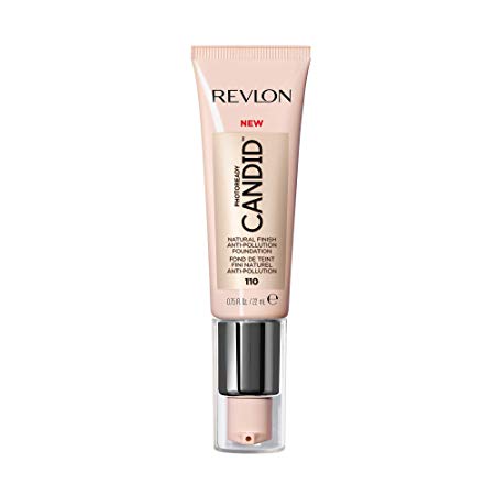 Revlon PhotoReady Candid Natural Finish Foundation, with Anti-Pollution, Antioxidant, Anti-Blue Light Ingredients, without Parabens, Pthalates and Fragrances; Porcelain.75 Fluid Oz