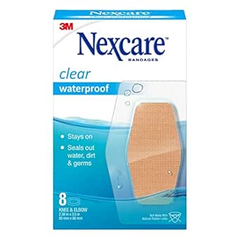 3m Nexcre Knee/Elbow Wtpr Size 8ct Nexcare Knee and Elbow Waterproof Bandage 2 3/8 X 3/1/2 8ct