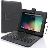 TabSuit 97 PU Leather Keyboard Case Cover Stand for Dragon Touch E97R97 A97 R97X Coby Kyros 97-Inch MID9742-8 iRulu and more 97 Tablets