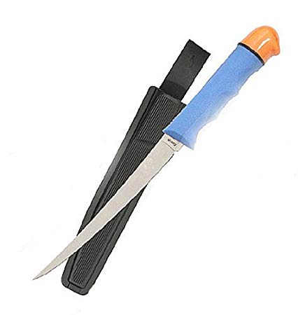 Joy Enterprises FP74413 Fury Skipper Filet Knife, Blue Polycarbonate Handle with Orange Tip, 12.25-Inch